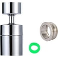 thumbnail image 1 of Aireador de grifo giratorio 360°, filtro economizador grifo de cocina 2 modos de rociado ajustables - para grifos con boquilla de rosca macho M22 o rosca hembra M24, 1 of 5