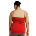 thumbnail image 2 of Women's Cotton Plus Size Camisole Tank Top - Red - 3X-Large, 2 of 2