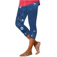 thumbnail image 2 of Stamzod High Waisted Capri Leggings for Women Slim Fit Stretchy Yoga Pants 2026 Beach Summer Capris Multicolor-13 XXXXL, 2 of 5