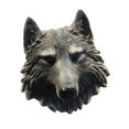 thumbnail image 1 of Busto de estatua de cabeza de animal 3D para montar en la pared, escultura de resina, adorno para manualidades de oficina Lobo, 1 of 6