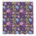thumbnail image 3 of Ambesonne Floral Shower Curtain, Flowers with Yellow Berries, 69"Wx84"L, Sea Blue Lime Green, 3 of 5