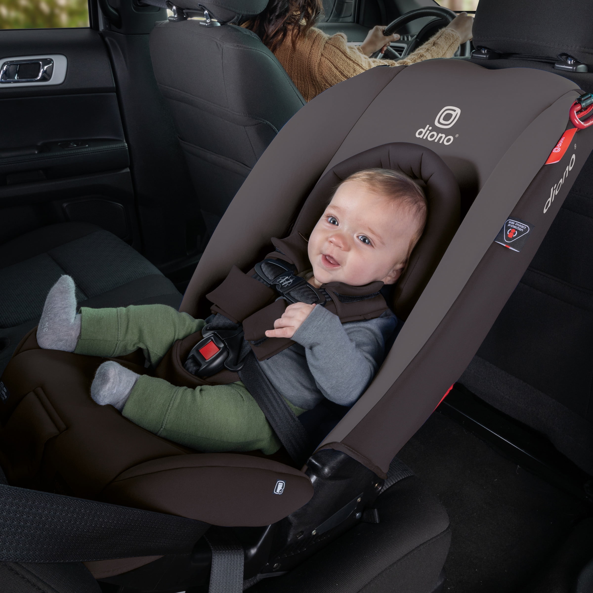 Diono Radian 3RX All-in-One Convertible Car Seat, Slim Fit 3 Across, Gray Slate