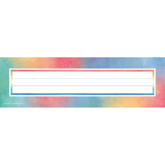Watercolor Name Plates by Teacher Created Resources