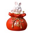 thumbnail image 2 of Lucky Rabbit Statue Money Box Figurines Home Decor Piggy Bank Storage Case for Bedroom 8.5cmx8.5cmx13cm, 2 of 9