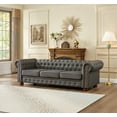 thumbnail image 5 of Noodeniya Chesterfield Sofa with Rolled Arms, Upholstered Sofa Padded Seat, Button Tufted Sofa with Nailhead Trim and Backrest, Dark Gray, 5 of 14