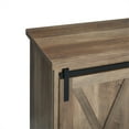 thumbnail image 3 of Pemberly Row 32" Farmhouse Barn Door Buffet TV Stand in Rustic Oak, 3 of 4