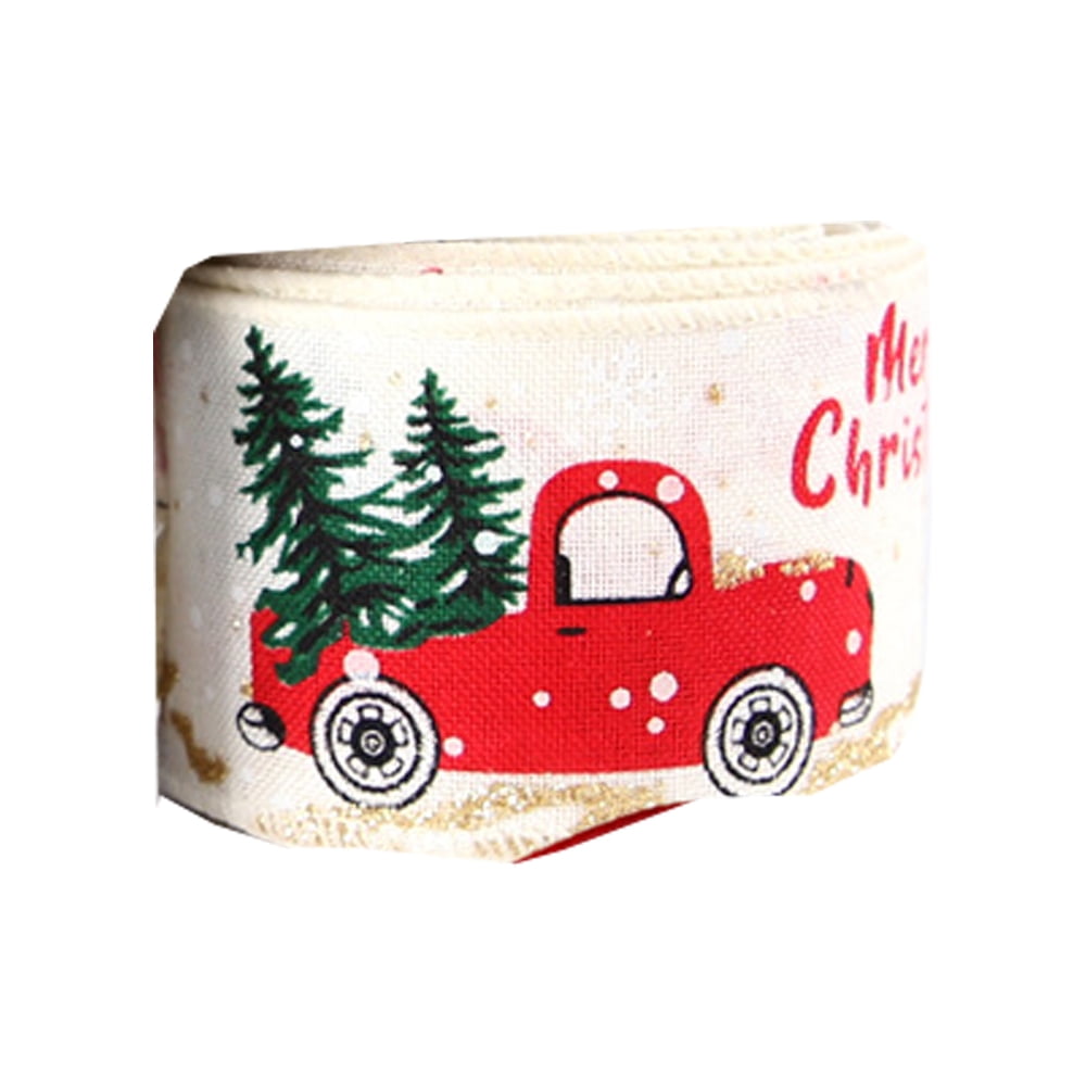 Christmas Ribbon Christmas Wired Edge Ribbons Christmas Tree Truck