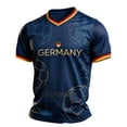 thumbnail image 2 of Zimjoy Germany Soccer Men's Shirts Crewneck Short Sleeve 2026 Country Team Tee Shirts Fan International Football Shirt Retro Streetwear Top Navy L, 2 of 5
