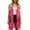 Red, variant on Long Vest for Women with Fringe Shawl Wrap Asymmetrical Hem Sleeveless Open Front Cardigan Lightweight Layering Black L