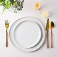 thumbnail image 5 of AmorArc Ceramic Plates Set of 6, 8.5 Inch Handmade Reactive Glaze Stoneware Plates set for Dessert, Salad, Appetizer, Dinner, Microwave & Dishwasher Safe, Scratch Resistant-Reactive Color, 5 of 7