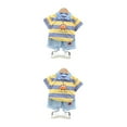 thumbnail image 2 of Qarigey Conjunto de pantalón y camisa con cuello vuelto y patrón de rayas para niños, conjunto de pantalones cortos para banquetes para Amarillo 80cm 2piezas, 2 of 6