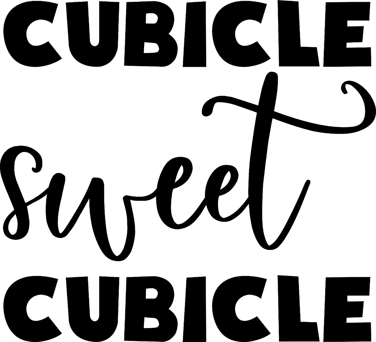 Cubicle Sweet Cubicle Funny Work Working Office Wall Decals for Walls