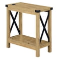 thumbnail image 3 of Convenience Concepts Durango Farmhouse Metal End Table with Storage, English Oak/Black, 3 of 8