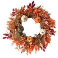 thumbnail image 2 of Corona de otoño para la puerta principal, decoración otoñal realista para Halloween. 40 centímetros, 2 of 9