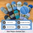 thumbnail image 2 of Mary Maxim Starlette Crochet and Knitting Yarn, Acrylic Worsted Weight Yarn 4, Medium Blue, 2 of 7