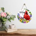 thumbnail image 4 of Welcome Spring Summer Cardinal Front Door Sign, Red Bird Hydrangea Sunflower Wood Door Hanger Outdoor Outside Porch Decor, Daisy Flower Seasonal Wooden Wreath Indoor Wall Hanging Decoration, 4 of 14
