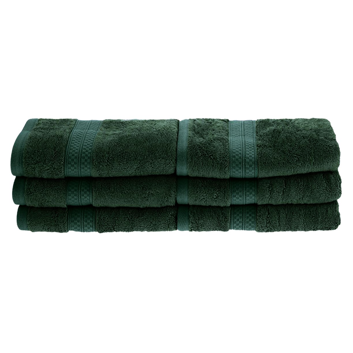 Rayon from Bamboo 650 GSM 6Piece Hand Towel Set Hunter Green Walmart