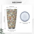 thumbnail image 4 of Salouo Kitchen Food Print 20oz Tumbler with Lid,Stainless Steel Vacuum Insulated Tumbler Durable Insulated Coffee Mug Thermal Cup with Splash Proof Sliding Lid-Straw Three-piece Set, 4 of 8