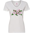 thumbnail image 3 of Inktastic Mountain Laurel Flowers Women's V-Neck T-Shirt, 3 of 5