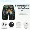 thumbnail image 3 of Kdxio Realistic Style Colorful Wolf Print Mens Swim Shorts with Mesh Lining, Breathable and Quick-Drying, Adjustable Waist, Privacy Pocket-Large, 3 of 6