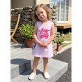 thumbnail image 6 of BemeyourBBs Toddler Baby Girl Big Sister Dress Baby Girls Summer Tank Dress Overalls 6 12 18 24 Months 2 3 4 Years Lil Sis Letter Graphic Pink Striped Sleeveless A-Line Dress, 6 of 9