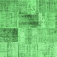 thumbnail image 1 of Ahgly Company Indoor Square Patchwork Emerald Green Transitional Area Rugs, 4' Square, 1 of 4