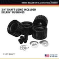 thumbnail image 3 of C.E. Smith Ribbed Trailer Roller Replacement Kit - 4 Pack - Black, 3 of 6