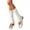 White3, variant on Daznico Women Calf High Slouch Ribbed Knit Socks Multi Satin Bow Stretch Stackable Thermal Leg Warmers for Balletcore Fall Winter Daily Skirt Matching Outfits