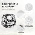 thumbnail image 6 of Picia Skull and palm leaves Pattern Women's 2 in 1 Athletic Running Shorts High Waisted Workout Casual Gym Sweat Shorts with Comfy Liner Zipper Pockets-X-Large, 6 of 9