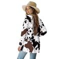 thumbnail image 2 of Garronmavis Lightweight Long Sleeve Cardigan Soft Drape Womens Fall Cardigan Jacket Plus Size Open Front Cardigan Sweatshirt for Women Beach Cover Up Cow print, 2 of 6