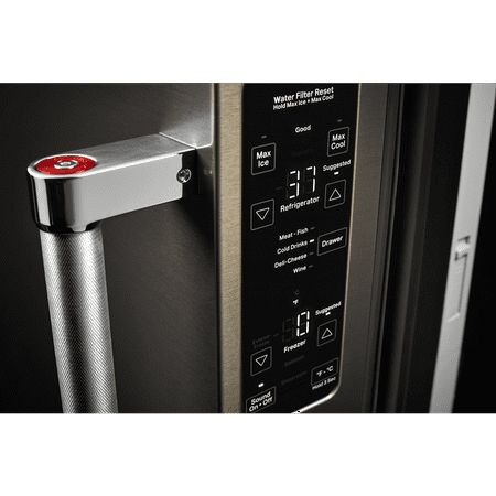 KitchenAid - 23.8 Cu. Ft. French Door Counter-Depth Refrigerator - Stainless Steel