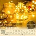 thumbnail image 7 of LINLIN 2 Packs Battery Fairy Lights,5m 50 LED Fairy Lights Battery Operated, Waterproof String Lights Copper Wire Bottle Lights, for Indoor Bedroom Outdoor Wedding Decorations, 7 of 7
