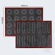 thumbnail image 2 of Silicone 30x40 cm Reversible Printed Macaron Puff Baking Mat, 2 of 5