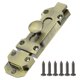 thumbnail image 1 of Pestillo de barril Uxcell, pestillo deslizante vintage con tornillos de montaje para puerta de madera, cerca de granero, ventana, verde bronce de 5 pulgadas, 1 of 7