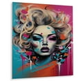 thumbnail image 2 of Designart "Pop Art Depiction of a Vintage Character III" Fashion Woman Metal Art Print, 2 of 5