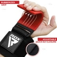 thumbnail image 6 of RDX Weight Lifting Hooks Straps Pair, Non-Slip Rubber Coated Grip, 7mm Neoprene Padded Wrist Support Powerlifting Deadlift Pull Up Fitness Strength Training Wrap, Gym Bodybuilding, Workout, 6 of 9