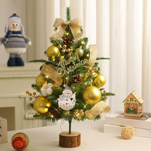 Suncoda Decorative Trees, Miniature Christmas Tree Christmas Decorations Home Christmas Scene Decoration