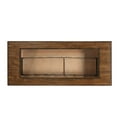 thumbnail image 2 of 19" X 53" X 41" Walnut Black Metal Wood Glass Bar Table, 2 of 5