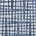 thumbnail image 4 of HomeRoots 669130 8 x 10 ft. Navy Blue & Ivory Polka Dot Transitional Washable Machine Made Rectangle Area Rug with UV Protection, 4 of 9