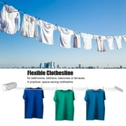 Evjurcn Retractable Clothesline Telescopic Clothesline 5-Line Clothes Drying Rope Hanger for Indoor Outdoor Supplies Wall Mounted Clothes Dryer Line