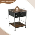 thumbnail image 4 of Costway 2 PCS 2-tier Nightstand Bedside End Sofa Table with  Drawer for Living Room, 4 of 10
