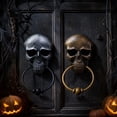 thumbnail image 6 of Halloween Door Knocker Silver Skeleton Design 12 Inch for Front Door Porch Halloween Party Decor, 6 of 7