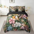 thumbnail image 2 of jejeloiu Cute Hummingbird 7-Piece Twin Bedding Sets,Colorful Flower Bedding Comforter Set,Rustic Floral Sheet Sets For Girls,Microfiber Bedroom Decor Reversible, 2 of 8