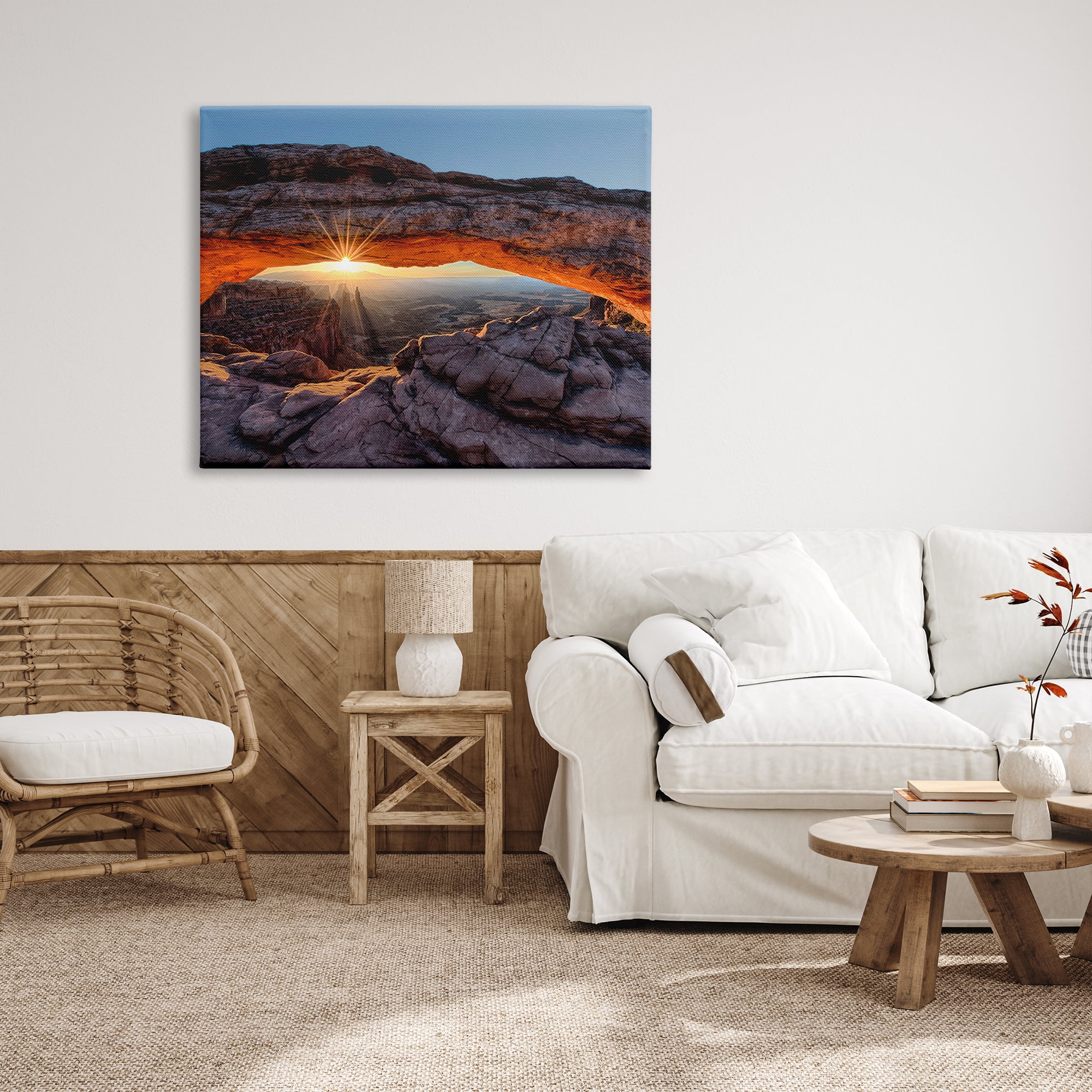 Stupell Industries Desert Mesa Arch Landscape Nature Photography Gallery Wrapped Canvas Print Wall Art, 48 x 36