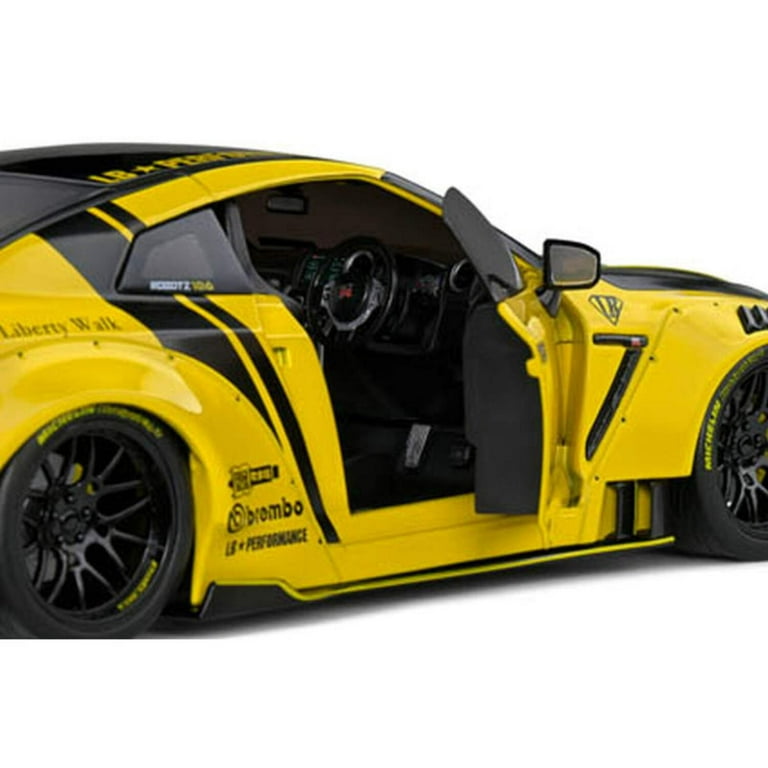 Solido 2020 Nissan GT-R (R35) w/ Liberty Walk Body Kit 2.0 Yellow