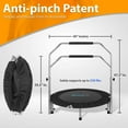 thumbnail image 4 of SereneLife 40 Inch Portable Pro Aerobics Sports Trampoline, Adult Size (2 Pack), 4 of 8