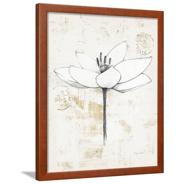 Pencil Floral I Gold Framed Print Wall Art By Avery Tillmon Walmart Com Walmart Com
