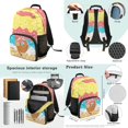 thumbnail image 3 of ZUXONGSY Sloth Ice Cream Print Girls Backpack Cool Book Bag for Primary School Children 4 Piece School Bag Set with Rucksack Lunch Box Pencil Case Water Cup Sleeve, 3 of 6