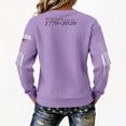 thumbnail image 4 of longantii Shirts for Women Usa 250th Anniversary Crew Neck Sweatshirt Comfy Long Sleeve Flag Graphic Clothing 4th Of July Blouses Purple 3XL, 4 of 4