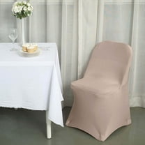 Efavormart Stretchy Spandex Fitted Folding Chair Cover Dinning Event Slipcover For Wedding Party Banquet Catering - Nude